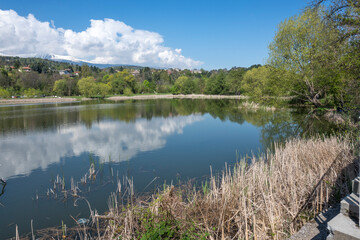 Spring Landscape of Pancharevo lake, Bulgaria