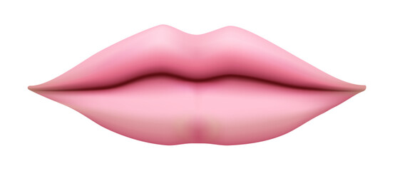 Beautiful realistic pink lips illustration vector. Natural pink lips. Healthy lips image. aesthetic beuty, beauty tips and tricks. Maintenance. How to maintain pink lips.