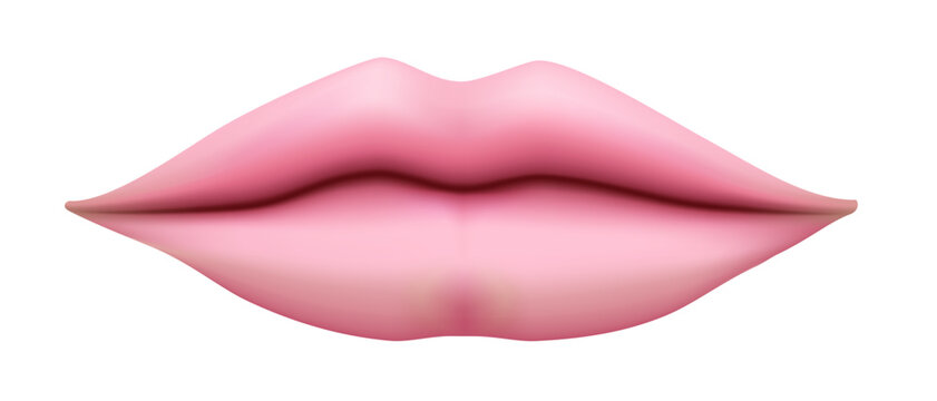Beautiful realistic pink lips illustration vector. Natural pink lips. Healthy lips image. aesthetic beuty, beauty tips and tricks. Maintenance. How to maintain pink lips.