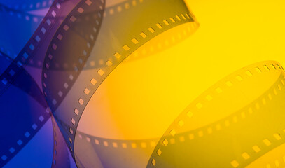 background with film strip.abstract colored background with film strip.
