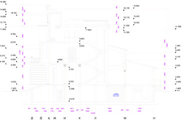Vector sketch of vintage antique classic colonial villa house with big columns pillars