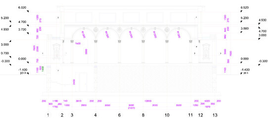 Vector sketch of vintage antique classic colonial villa house with big columns pillars