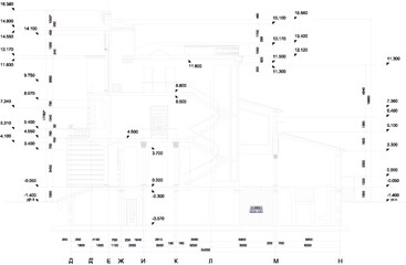 Vector sketch of vintage antique classic colonial villa house with big columns pillars