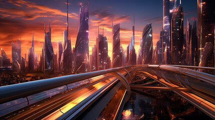 Fototapeta na wymiar City of the future
