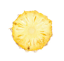 slice pineapple isolated on   transparent png