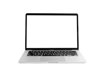 Fototapeta premium laptop with transparent screen on a transparent background Generative AI