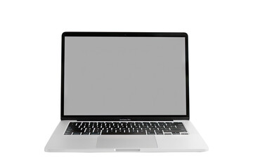 laptop with blank screen on a transparent background Generative AI