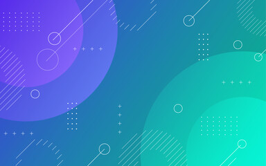 Modern background, geometric style, gradation green and purple, rectangle, Memphis abstract,eps 10