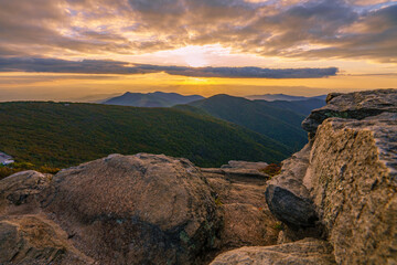 Craggy Pinnacle Sunset in Asheville, North Carolina