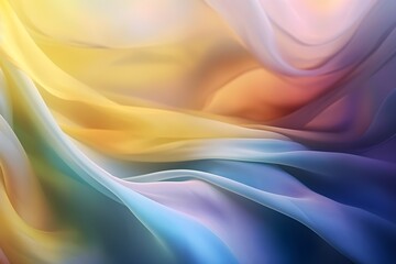 Fototapeta premium 3D Abstract Digital Background Wallpaper Pastels Yellow and Blue