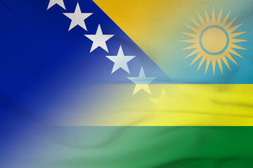 Bosnia and Herzegovina and Rwanda state flag transborder relations RWA BIH