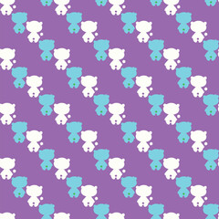 Cartoon bears seamless pattern.