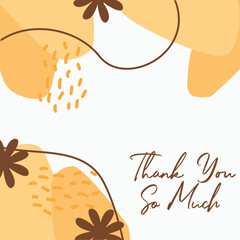 Thank You minimalist square banner template. Suitable for social media posts, flyer,backgroud and web internet ads