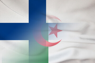 Finland and Algeria government flag transborder negotiation DZA FIN