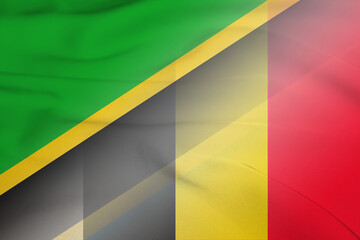 Tanzania and Belgium official flag international contract BEL TZA