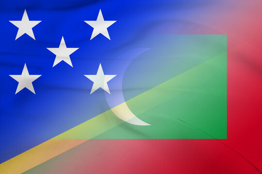 Solomon Islands and Maldives state flag international relations MDV SLB