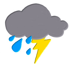 hand drawn cloud with acrylic paint