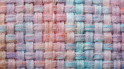 Pastel colors tweed fabric. Highly defined tweed texture. AI generated image.