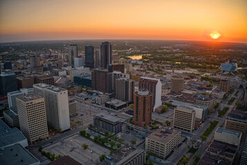 Aerial View of Winnipeg, Manitoba during Summer