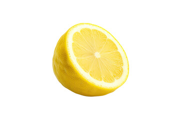 half lemon on transparent background Generative AI