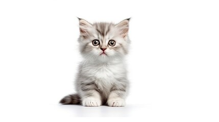 Fototapeta na wymiar british kitten on white