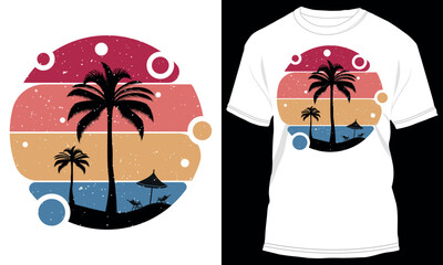 Summer Vibes Vintage T-shirt Design