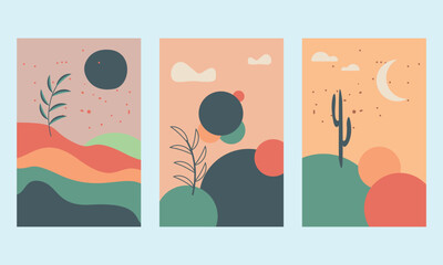 Flat Design Boho Wall Art