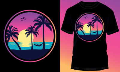 Summer Vibes Vintage T-shirt Design