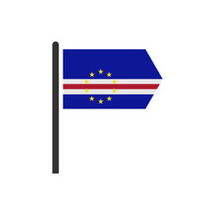 Obraz premium Cape verde flags icon set, Cape verde independence day icon set vector sign symbol