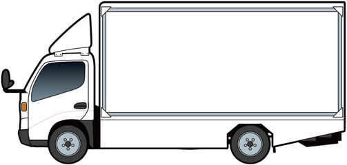 宣伝トラック　アドトラック　荷台部分透過