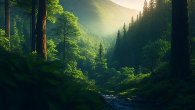 LandScape  snow and forest traveling