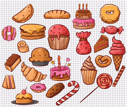 sweet cake illustration