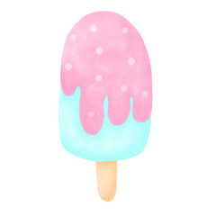 Ice cream with chocolate dipped