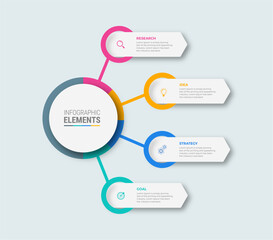 Business infographic template design icons 5 options or steps