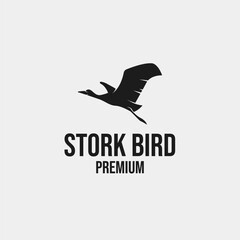 Stork bird logo design vector concept illustration idea