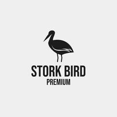Stork bird logo design vector concept illustration idea