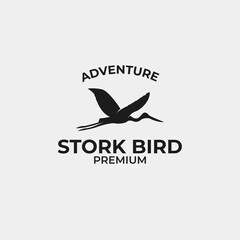 Stork bird logo design vector concept illustration idea