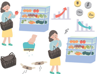 物価高騰に悩む主婦