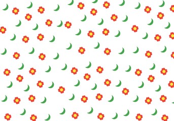 seamless pattern background with leaves and flowers