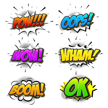 Cartoon comic text collection editable text effect