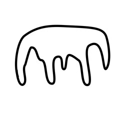 melting snow line icon