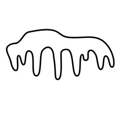 melting snow line icon