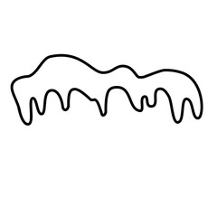 melting snow line icon