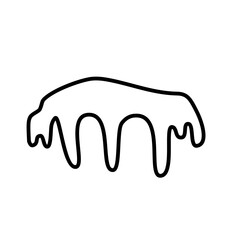 melting snow line icon