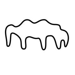 melting snow line icon