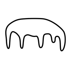 melting snow line icon