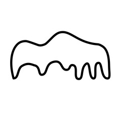 melting snow line icon