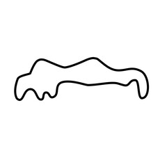 melting snow line icon