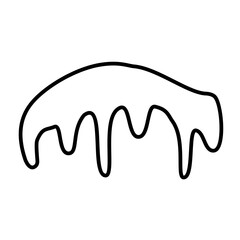 melting snow line icon