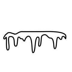 melting snow line icon